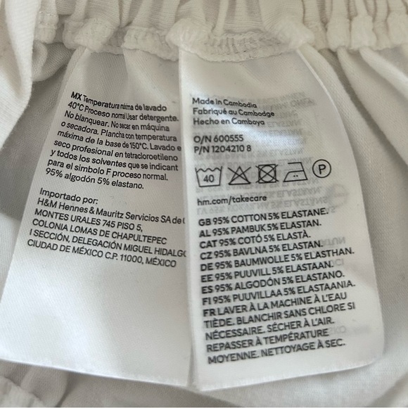 H&M DIVIDED Gathered Jersey Top, Black & White 2 pc Ruched Tee Bundle, XXS NWT - Picture 6 of 6